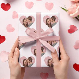 Custom Photos Valentine's Day Wrapping Paper Geschenkpapier