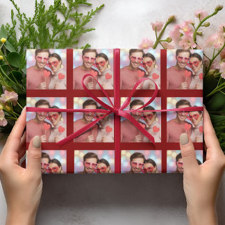 Custom Photos Valentine's Day Wrapping Paper  Geschenkpapier