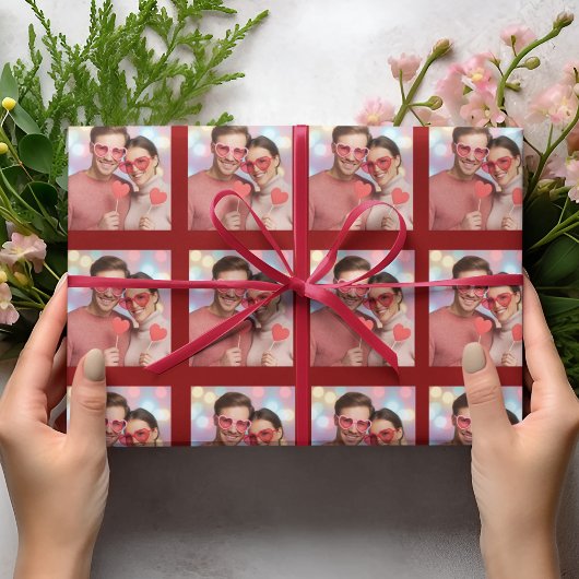 Custom Photos Valentine's Day Wrapping Paper Geschenkpapier