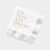 Custom Phrase Foil Wedding Napkins Servietten Mit Folie (Links)