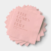 Custom Phrase Wedding Brautparty Foil Napkins Servietten Mit Folie (Insitu (Gestapelt))