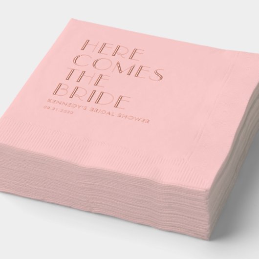 Custom Phrase Wedding Brautparty Foil Napkins Servietten Mit Folie (Ausschnitt)