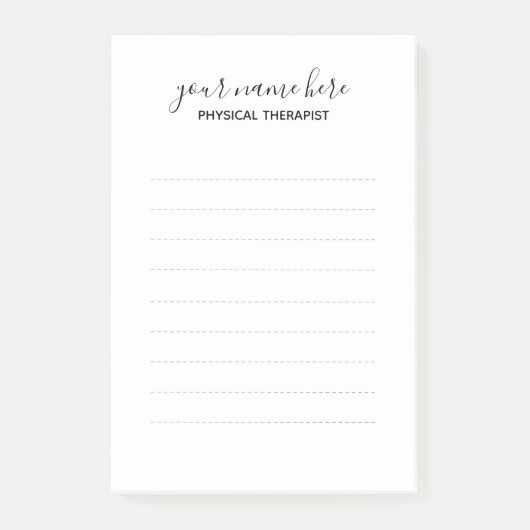 Custom Physical Therapist Post it Notes - Large Post-it Klebezettel (Vorderseite)