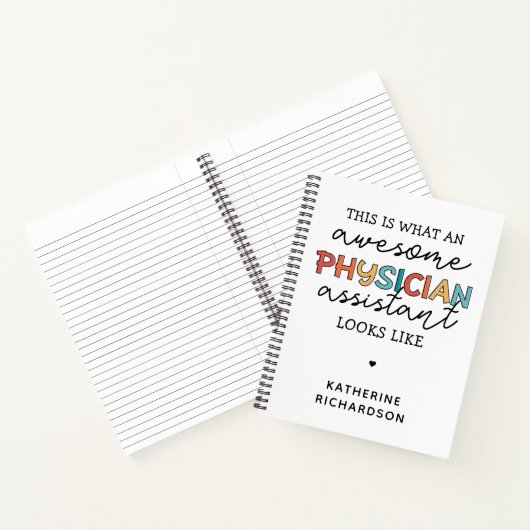 Custom Physician Assistant Funny Phantastisch PA G Notizblock (Innenseite)
