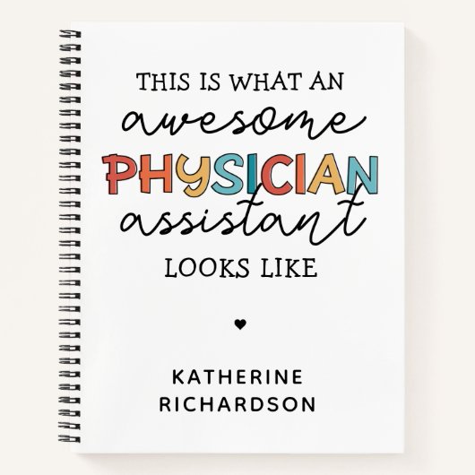 Custom Physician Assistant Funny Phantastisch PA G Notizblock (Vorderseite)