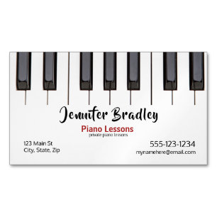 Custom Piano Lektion Business Magnetische Visitenkarte