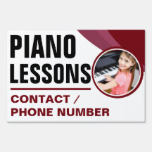 Custom Piano Lektionen Yard Sign