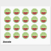 Custom Pickle Jar Labels Watermelon Round Sticker (Blatt)