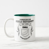 Custom Pickle University - Funny Pickle Lovers Zweifarbige Tasse (Links)
