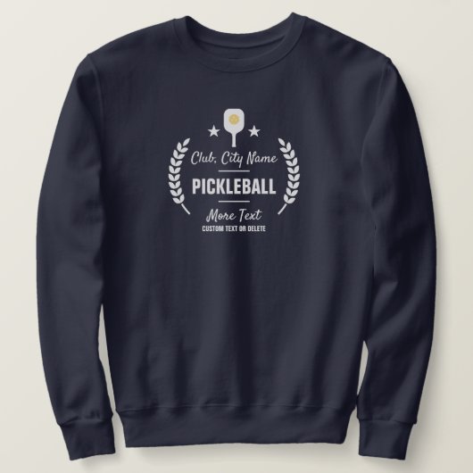 Custom Pickleball Club City Staat Name Retro Sweatshirt (Design vorne)