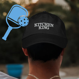 Custom Pickleball King Kitchen Geschenk für Spiele Bestickte Baseballkappe