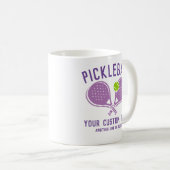 Custom Pickleball Lover Team Club Paddle & Ball Kaffeetasse (VorderseiteRechts)