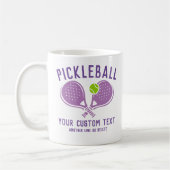 Custom Pickleball Lover Team Club Paddle & Ball Kaffeetasse (Links)