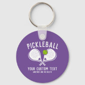 Custom Pickleball Lover Team Club Paddle & Ball Schlüsselanhänger (Vorderseite)