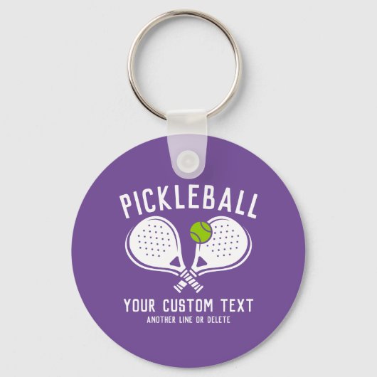 Custom Pickleball Lover Team Club Paddle & Ball Schlüsselanhänger (Vorderseite)