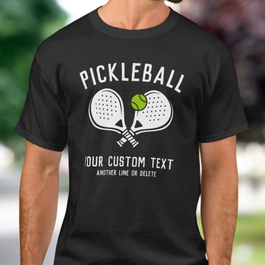 Custom Pickleball Lover Team Club Paddle & Ball T-Shirt