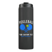 Custom Pickleball Lover Team Club Paddle & Ball Thermosbecher (Vorderseite)