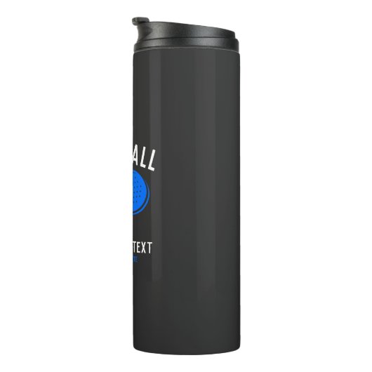 Custom Pickleball Lover Team Club Paddle & Ball Thermosbecher (Nach rechts gedreht)