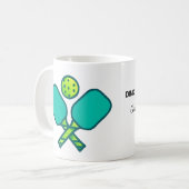 Custom Pickleball Player Coffee Mug Kaffeetasse (Vorderseite Links)