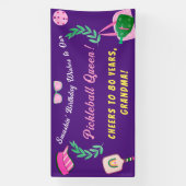 Custom Pickleball Queen Birthday Banner (Vertikal)