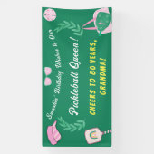 Custom Pickleball Queen Birthday Banner (Vertikal)