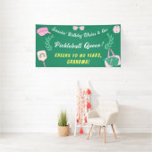 Custom Pickleball Queen Birthday Banner (Insitu)