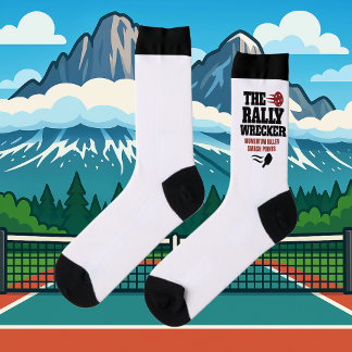 Custom Pickleball Rally Wrecker Crew Socks Socken