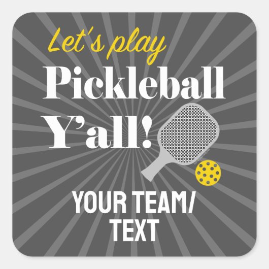 Custom Pickleball Stickers Personalized Team Club (Vorderseite)