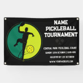 Custom Pickleball Turnier Meisterschaft Schwarz Banner (Horizontal)