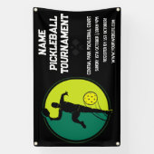 Custom Pickleball Turnier Meisterschaft Schwarz Banner (Vertikal)