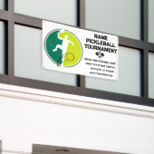 Custom Pickleball Turnier Meisterschaft Weiß Banner (Äußeres Gebäude)