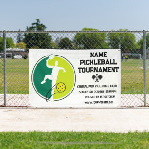 Custom Pickleball Turnier Meisterschaft Weiß Banner