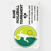 Custom Pickleball Turnier Meisterschaft Weiß Banner (Vertikal)