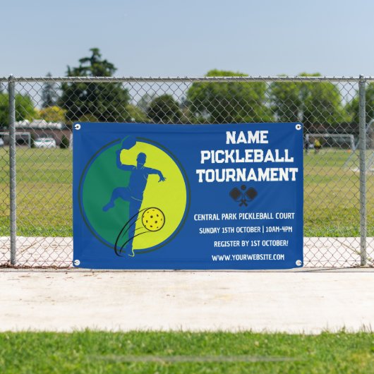 Custom Pickleball Turniermeisterschaft Blue Banner (Insitu)
