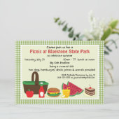 Custom Picnic im Park Einladung (Stehend Vorderseite)