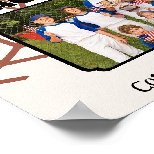 Custom Picture Baseball Coach Dankeschön Geschenk Poster (Ecke)