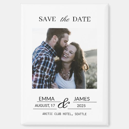 Custom picture Fridge Save the Date magnet (Vorderseite)