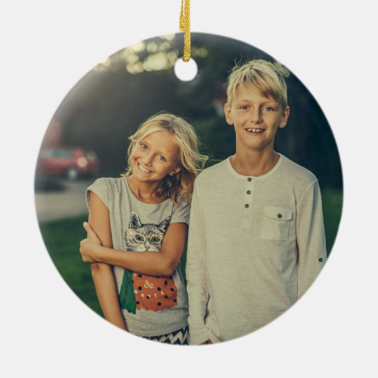 Custom Picture Friendship Line Drawing Keramik Ornament (Hinten)