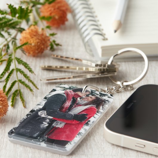 Custom Picture Keychain, Personalized Text Schlüsselanhänger (Vorderseite rechts)