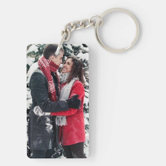 Custom Picture Keychain, Personalized Text Schlüsselanhänger (Rückseite)