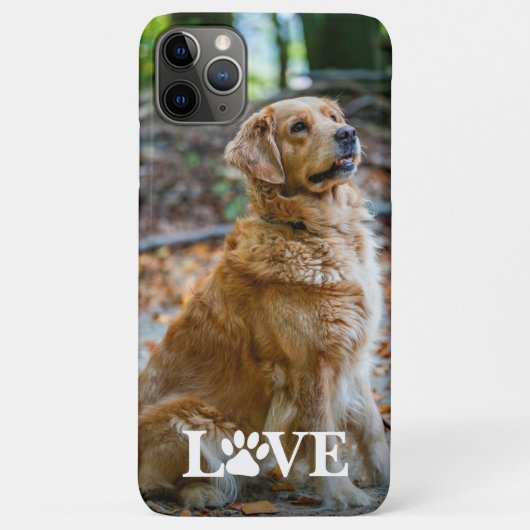 Custom Picture Love Heart Paw Print Quote Text Case-Mate iPhone Hülle (Rückseite)