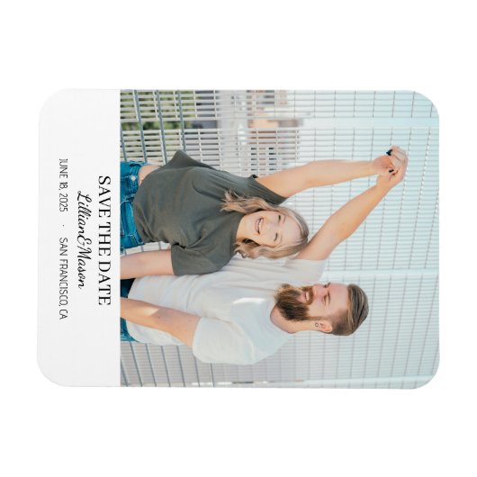 Custom Picture Save the Date fridge magnet (Horizontal)