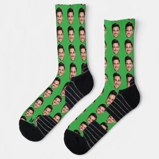 Custom Picture Socks, Personalized Face Gift  Socken (Links)