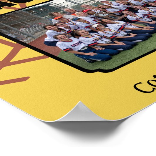 Custom Picture Softball Coach Dankeschön Geschenk Poster (Ecke)