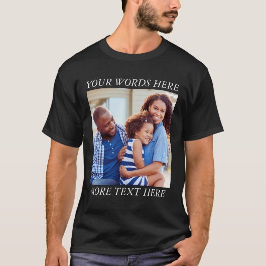 Custom Picture T-Shirt with Editable Text (Vorderseite)