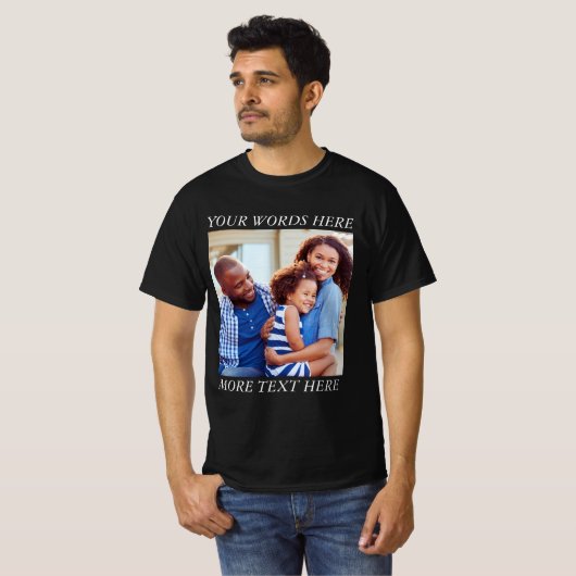 Custom Picture T-Shirt with Editable Text (Vorne ganz)