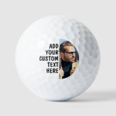 Custom Picture With Text Golf Balls Golfball (Vorderseite)