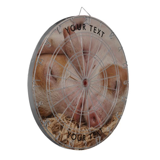 Custom Pigs Foto Dart Board Dartscheibe (Vorderseite Links)