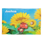 Custom Pillowcase Ladybug & Sunflog Kissenbezug (Rückseite)