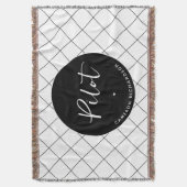 Custom Pilot Aviation School Abschluss Elegant Decke (Vorderseite Vertikal)
